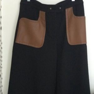Tracey Reese Size 6 Culotte Faux Leather pant
